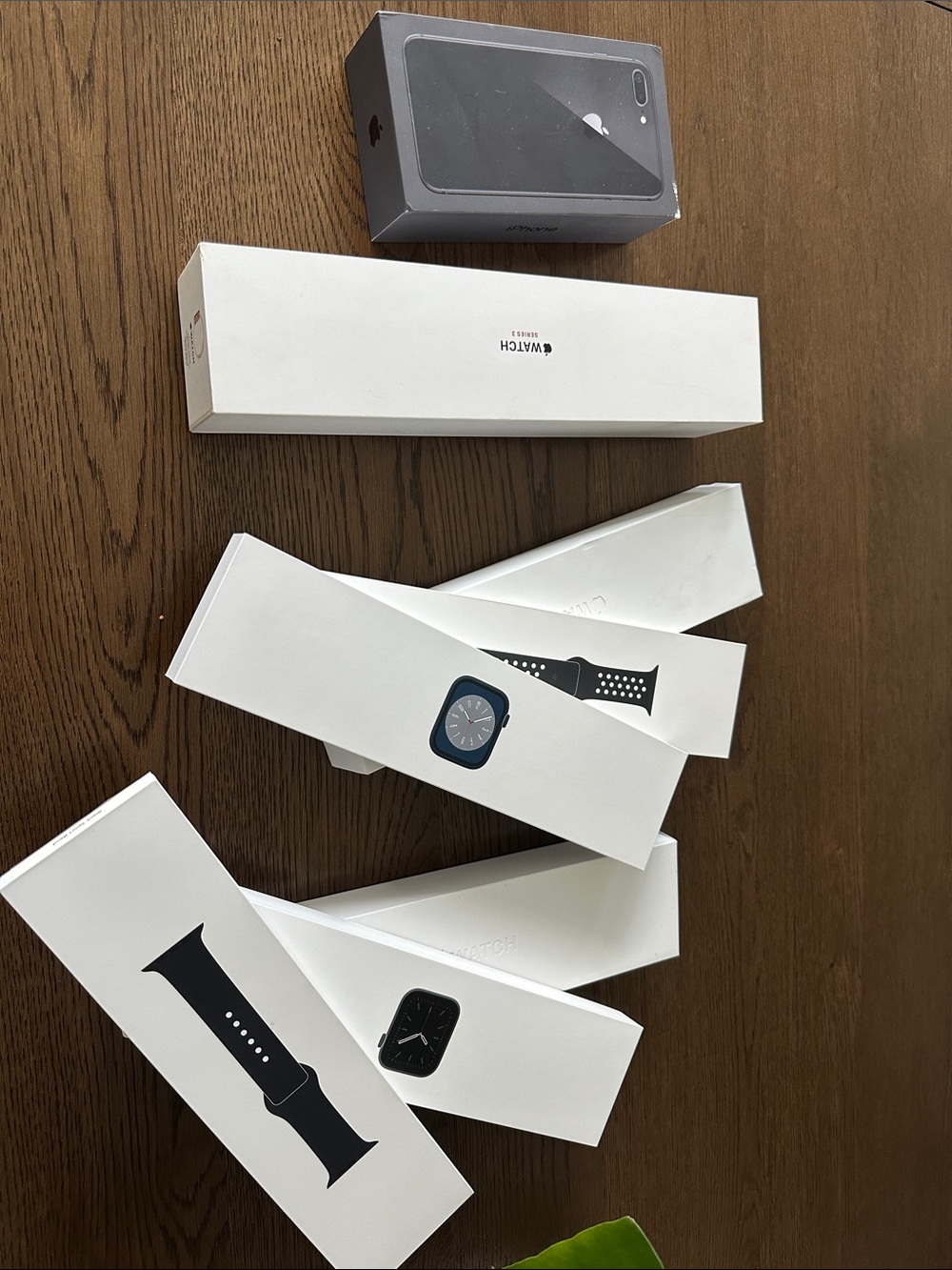 Apple Watch Bands and Boxed Accessories - Black and White